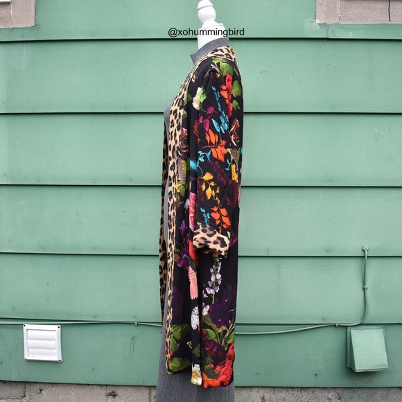 Alice + Olivia | Avila Reversible Kimono Multi Garden/Combo - Picture 7 of 11